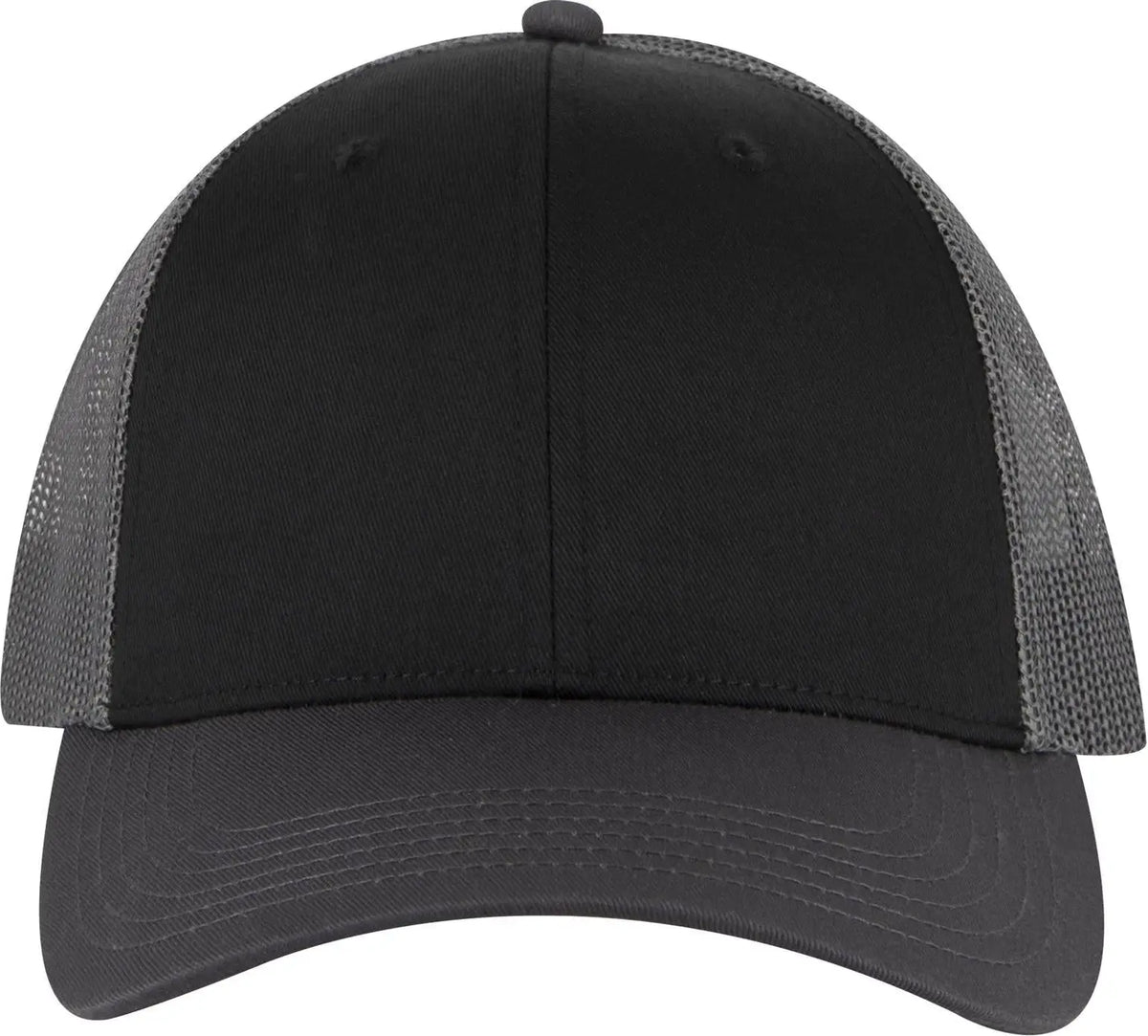 Otto 83-473 6 Panel Low Profile Mesh Back Trucker Cap - Ch.gry/blk/ch.gry - 1/2’’ - 7 5/8’’