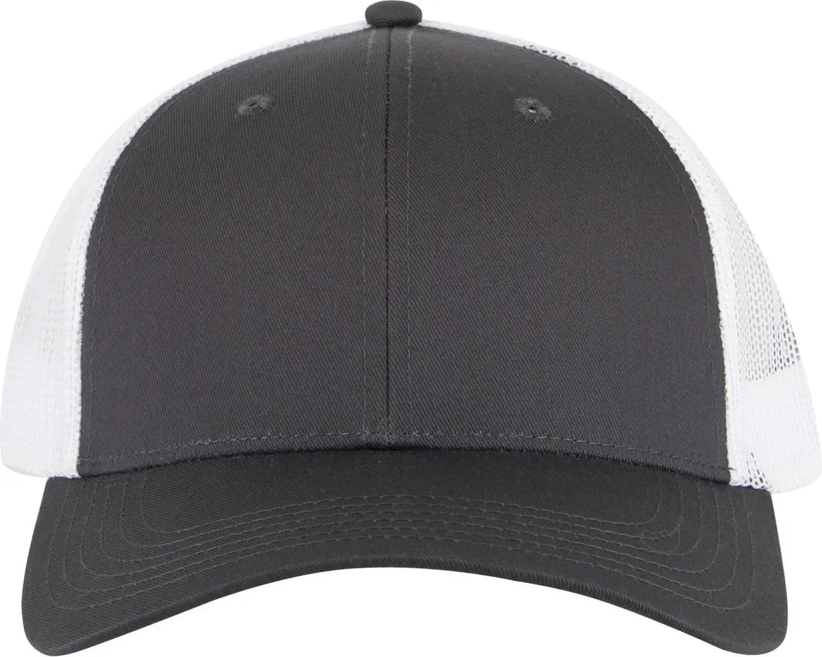 Otto 83-473 6 Panel Low Profile Mesh Back Trucker Cap - Ch.gry/ch.gry/wht - 1/2’’ - 7 5/8’’