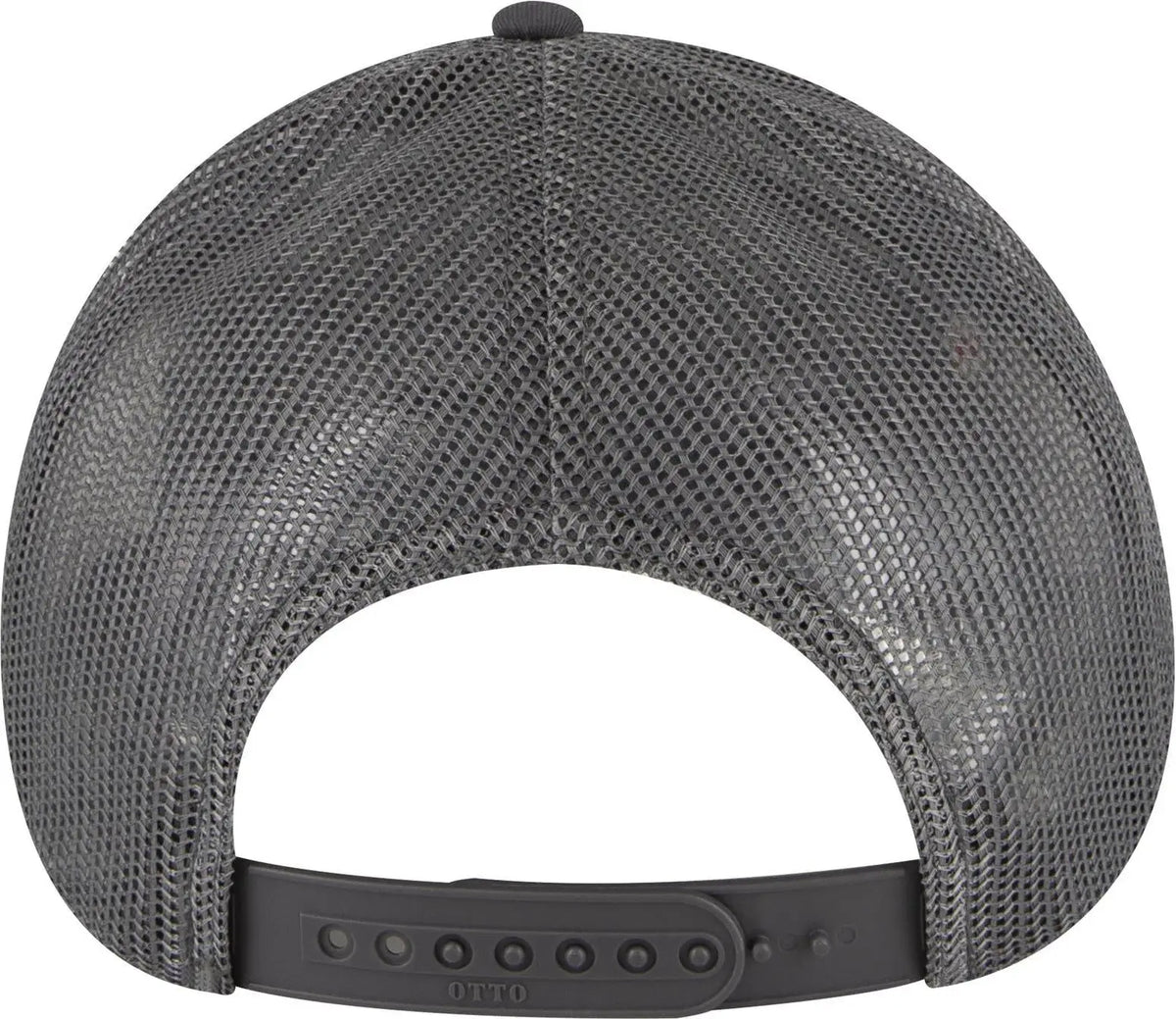 Otto 83-473 6 Panel Low Profile Mesh Back Trucker Cap - Ch.gry/blk/ch.gry - 1/2’’ - 7 5/8’’