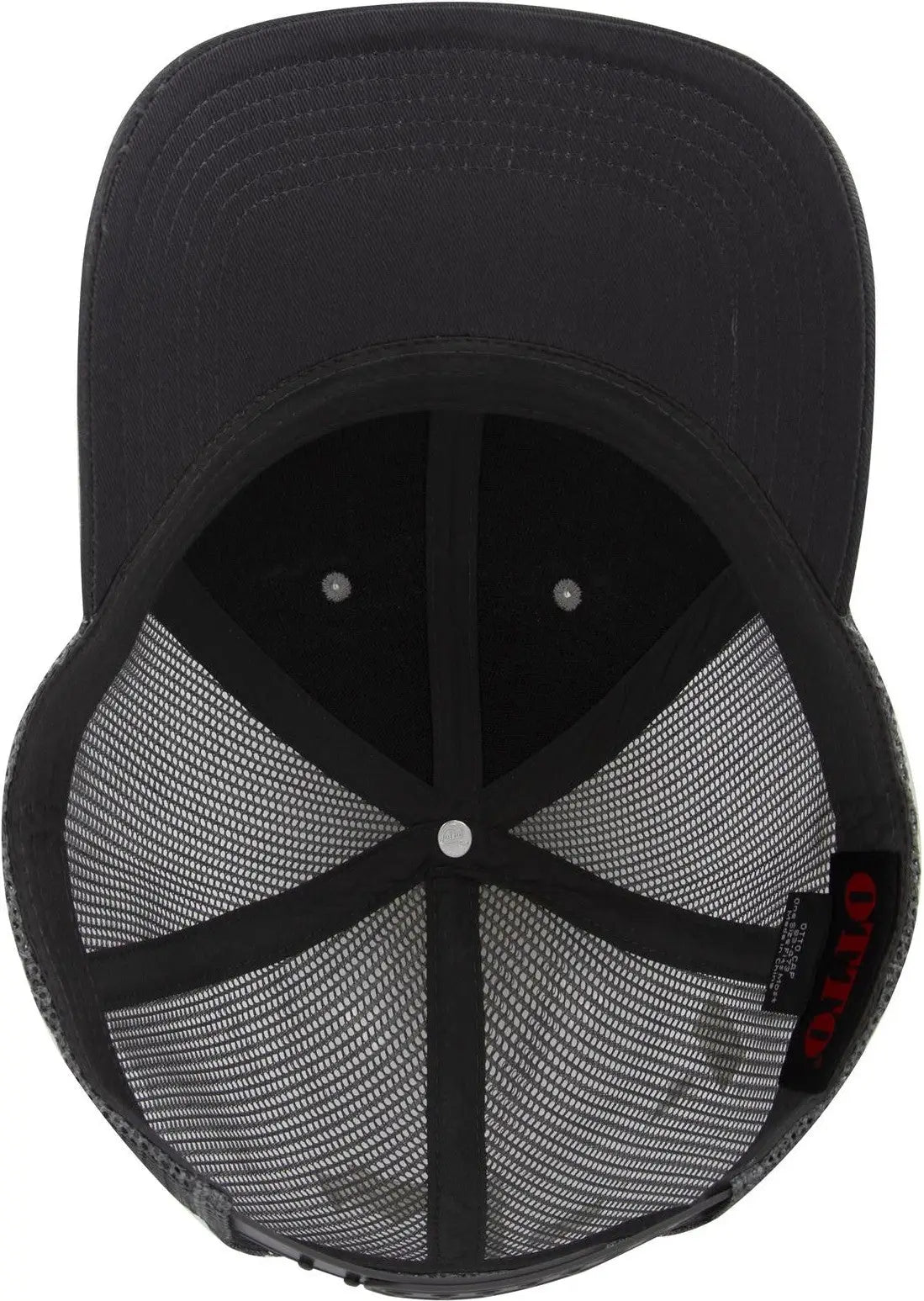 Otto 83-473 6 Panel Low Profile Mesh Back Trucker Cap - Charcoalgray/heathergray/charcoalgray - 1/2’’ - 7 5/8’’