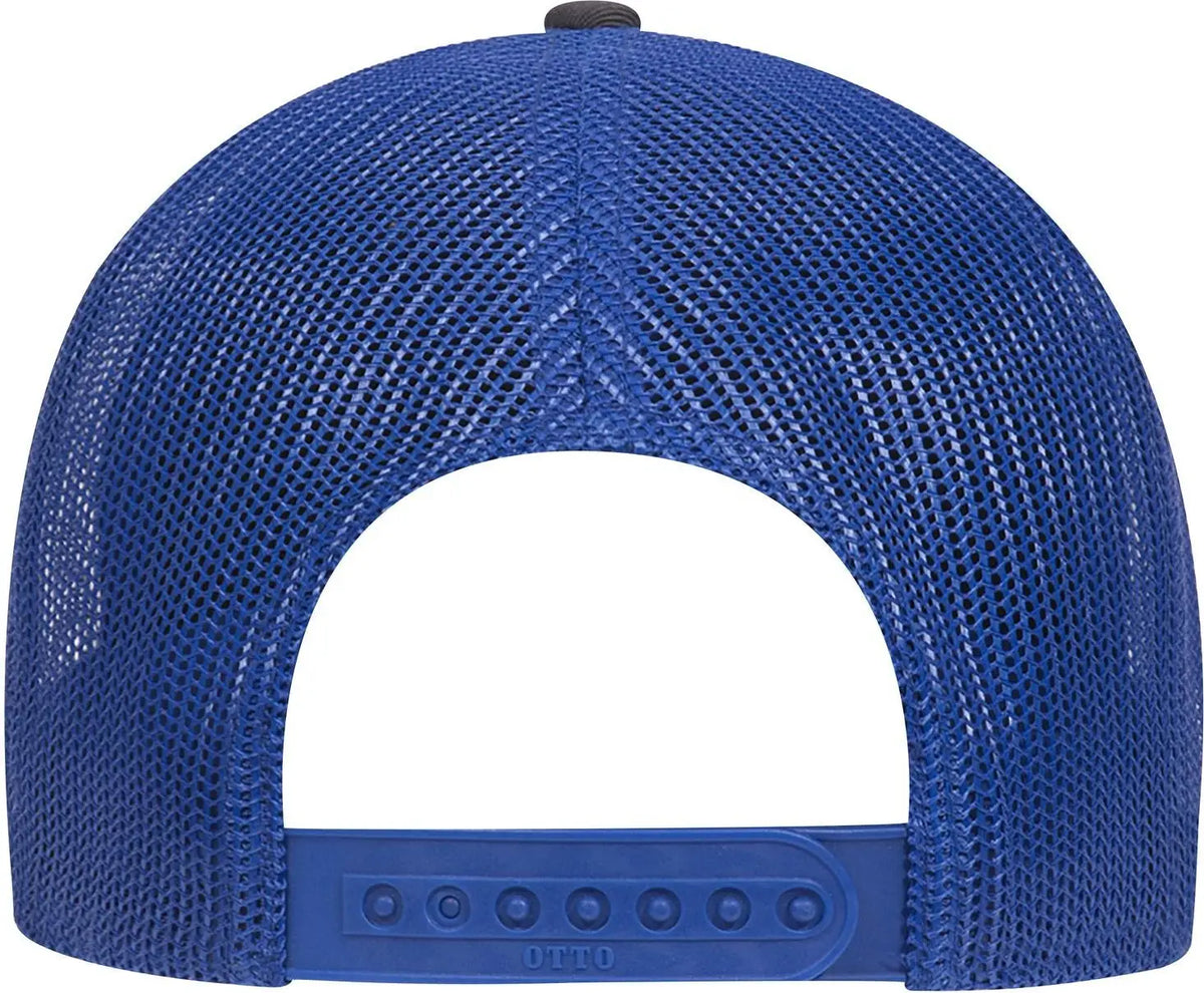 Otto 83-473 6 Panel Low Profile Mesh Back Trucker Cap - Ch.gry/ch.gry/ryl - 1/2’’ - 7 5/8’’