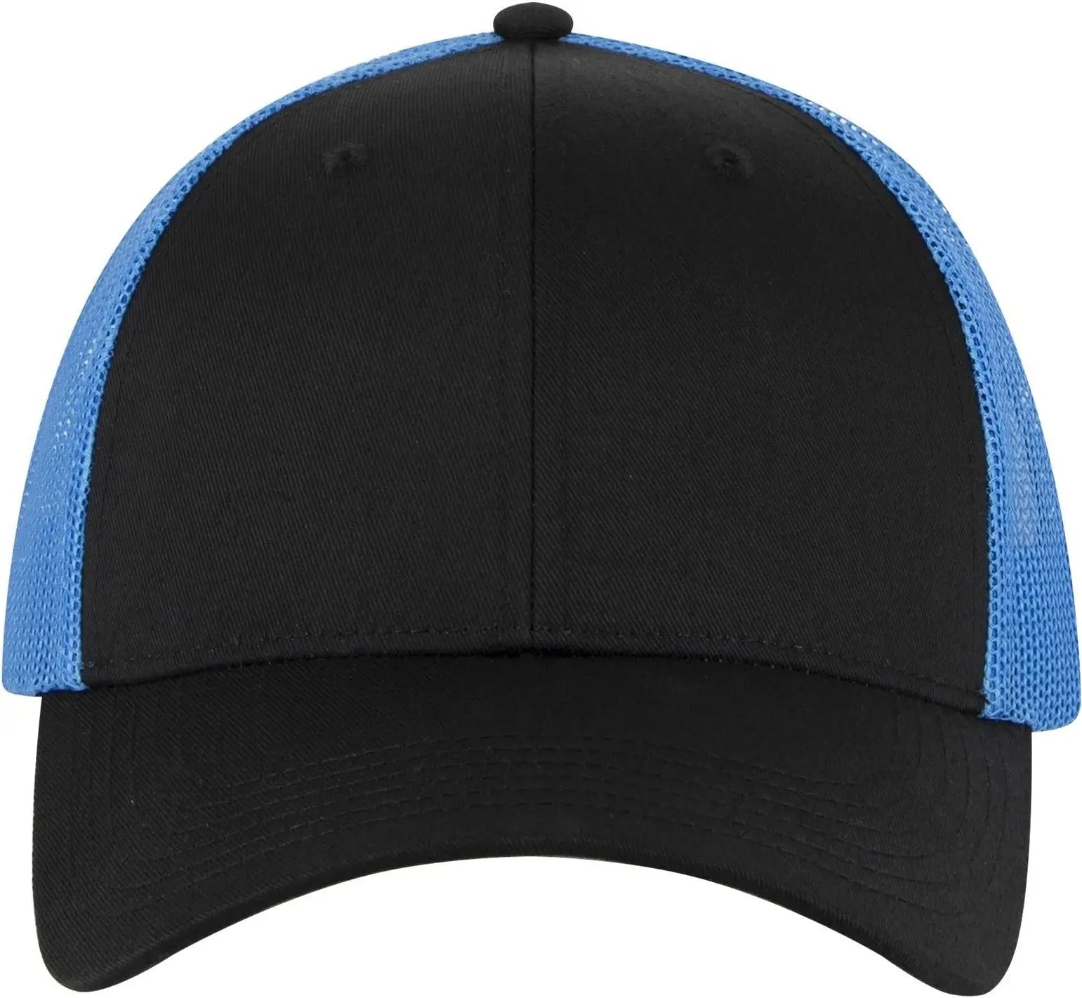 Otto 83-473 6 Panel Low Profile Mesh Back Trucker Cap - Blk/blk/n.blue - 1/2’’ - 7 5/8’’