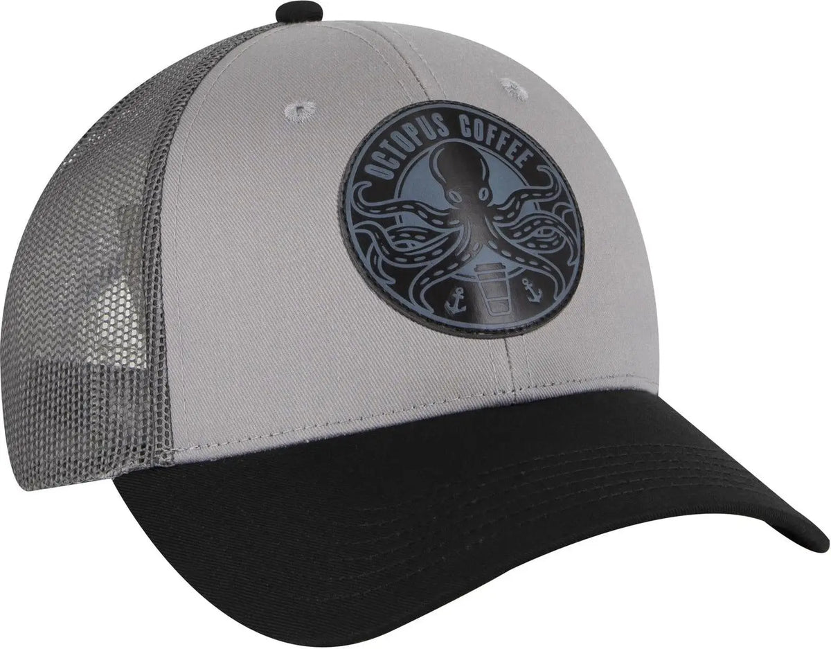 Otto 83-473 6 Panel Low Profile Mesh Back Trucker Cap - Blk/gry/ch.gry - 1/2’’ - 7 5/8’’