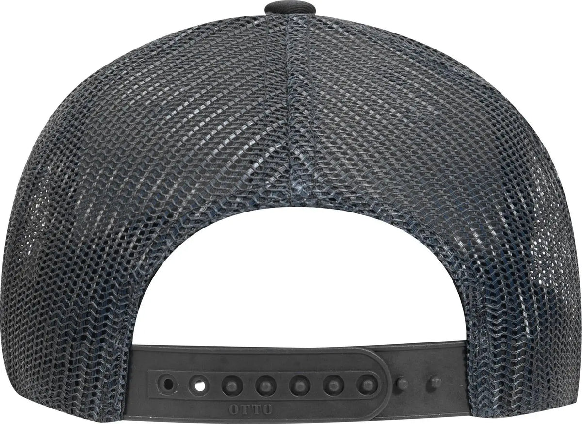 Otto 83-473 6 Panel Low Profile Mesh Back Trucker Cap - Char. Gray