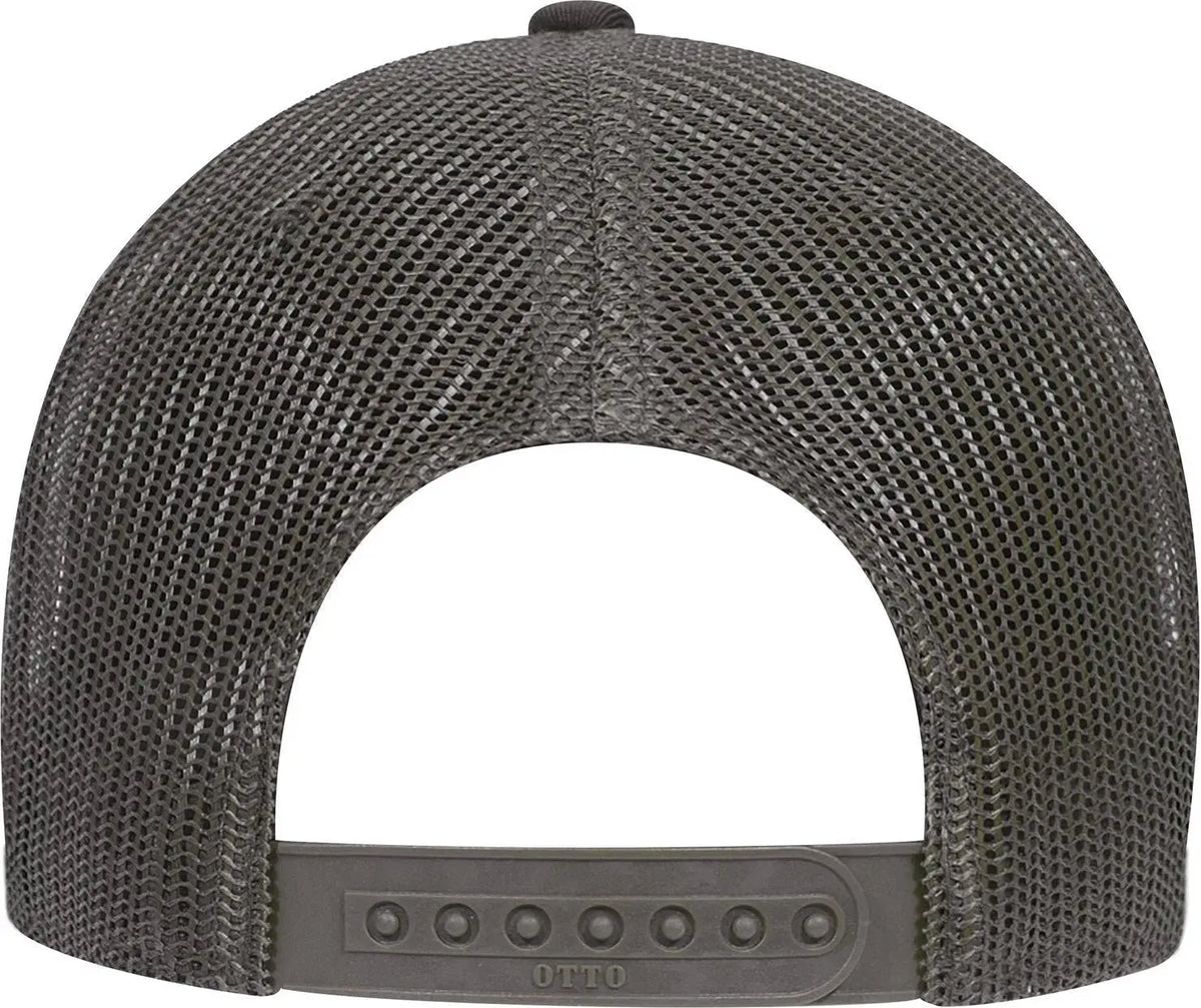 Otto 83-473 6 Panel Low Profile Mesh Back Trucker Cap - Char. Gray