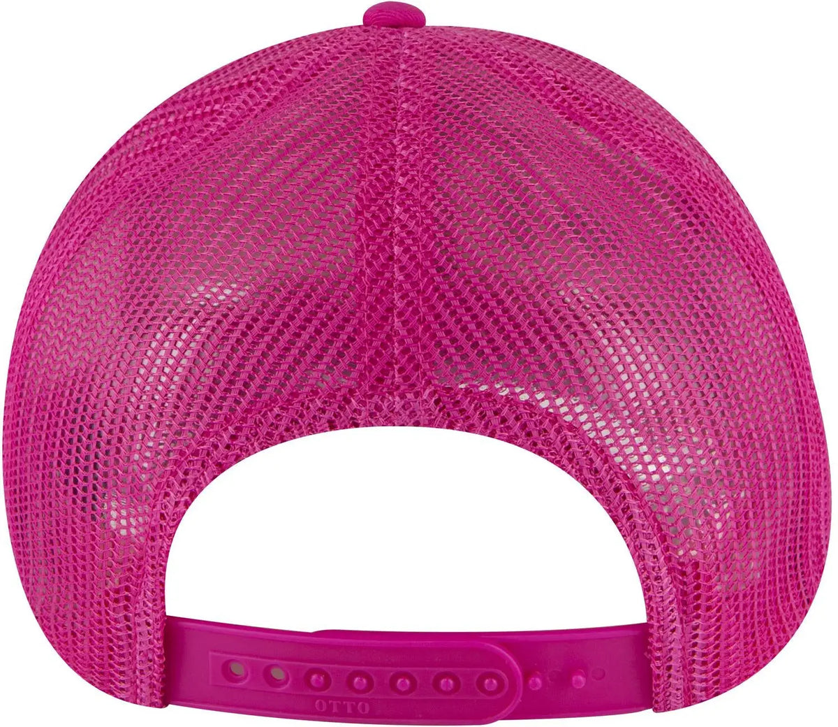 Otto 83-473 6 Panel Low Profile Mesh Back Trucker Cap - Hot Pink