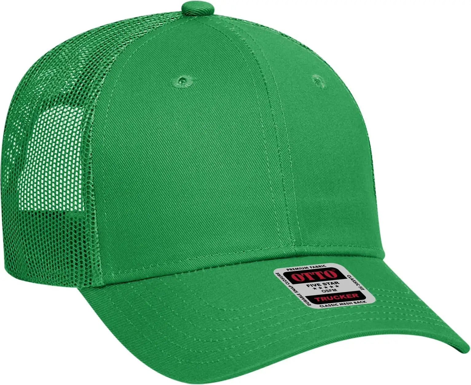 Otto 83-473 6 Panel Low Profile Mesh Back Trucker Cap - Kelly - 1/2’’ - 7 5/8’’