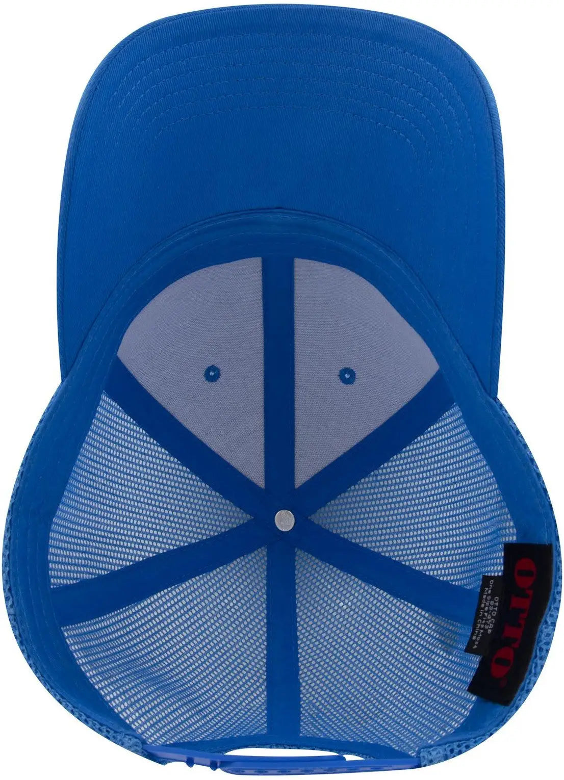 Otto 83-473 6 Panel Low Profile Mesh Back Trucker Cap - Lake Blue