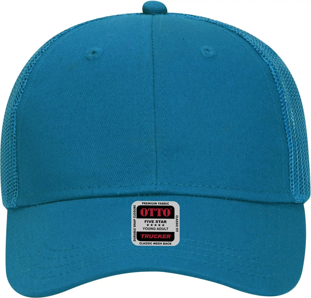 Otto 83-473 6 Panel Low Profile Mesh Back Trucker Cap - Lake Blue