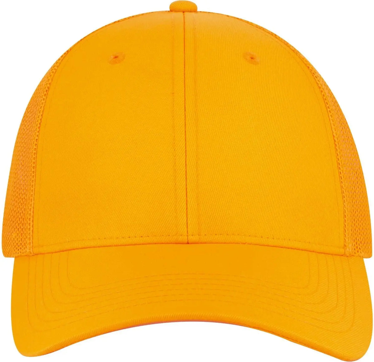 Otto 83-473 6 Panel Low Profile Mesh Back Trucker Cap - N. Orange - 1/2’’ - 7 5/8’’