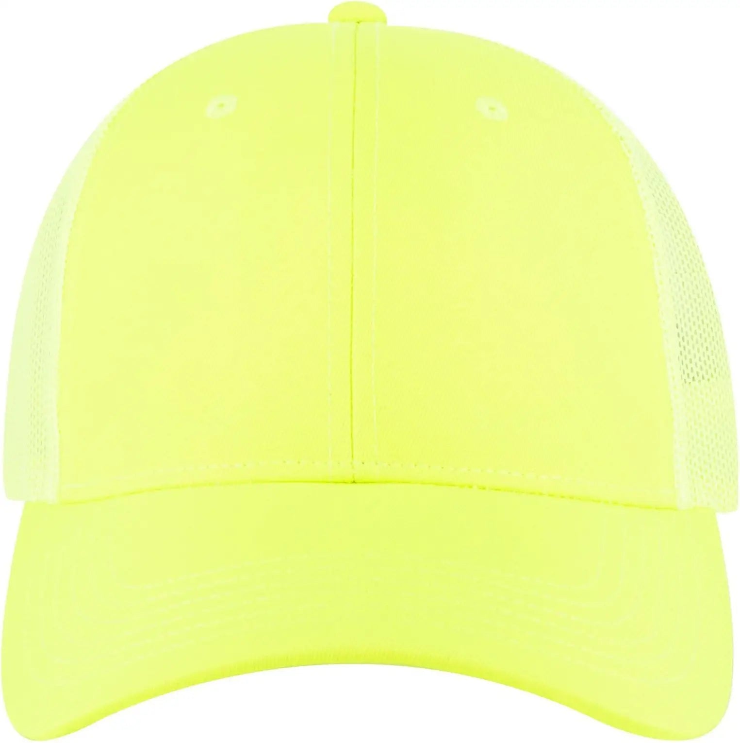 Otto 83-473 6 Panel Low Profile Mesh Back Trucker Cap - N. Yellow - 1/2’’ - 7 5/8’’
