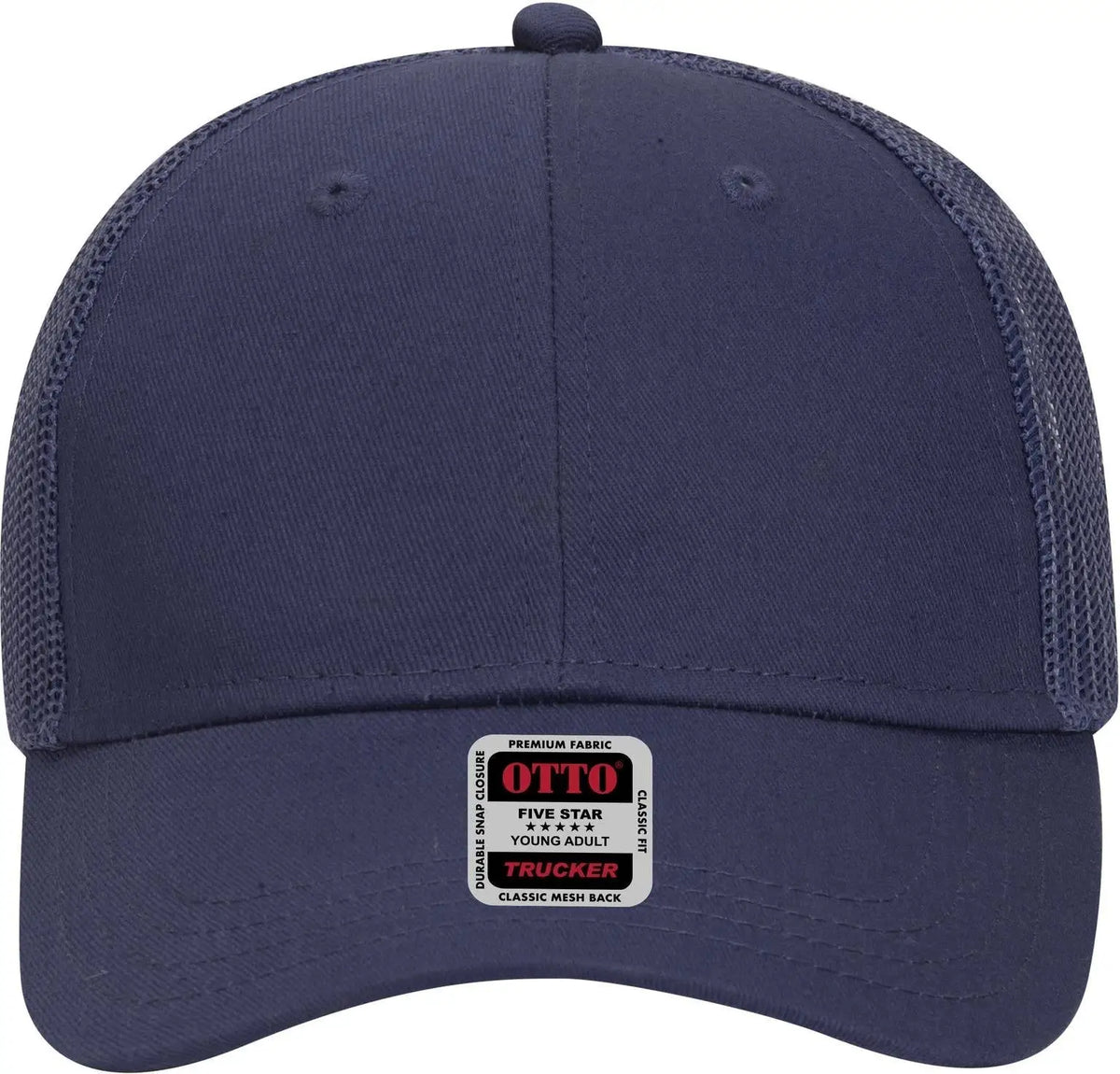 Otto 83-473 6 Panel Low Profile Mesh Back Trucker Cap - Navy