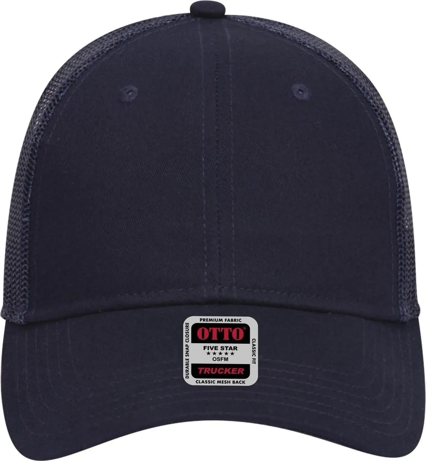 Otto 83-473 6 Panel Low Profile Mesh Back Trucker Cap - Navy