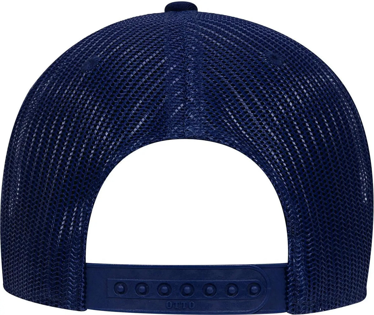 Otto 83-473 6 Panel Low Profile Mesh Back Trucker Cap - Navy