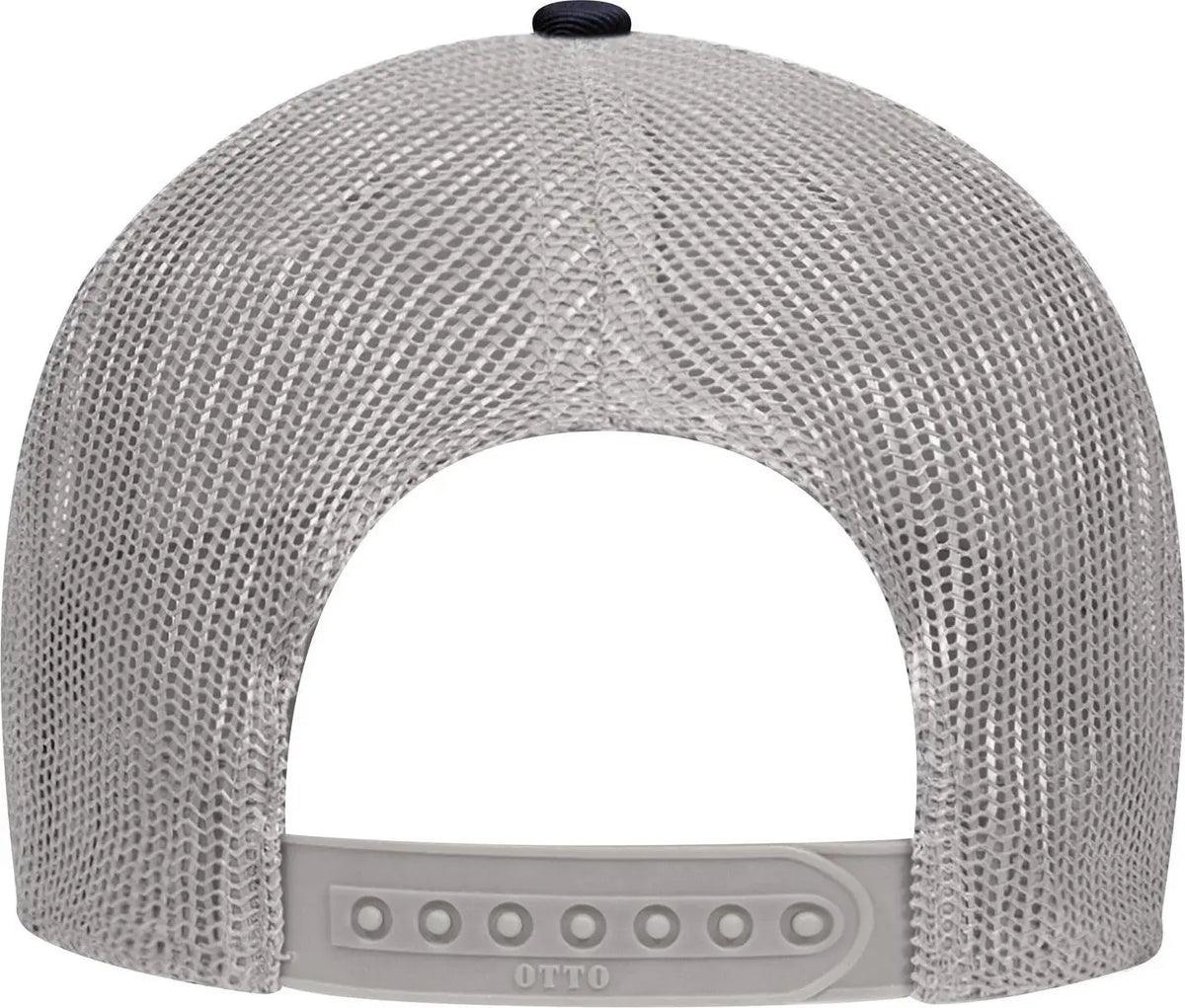 Otto 83-473 6 Panel Low Profile Mesh Back Trucker Cap - Nvy/gry - 1/2’’ - 7 5/8’’