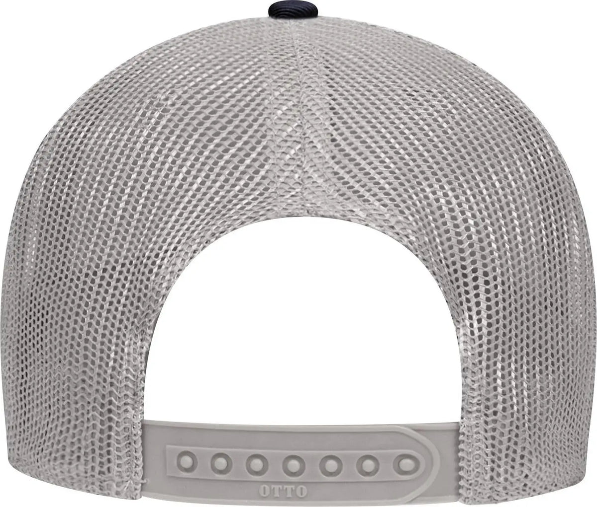 Otto 83-473 6 Panel Low Profile Mesh Back Trucker Cap - Nvy/nvy/gry - 1/2’’ - 7 5/8’’