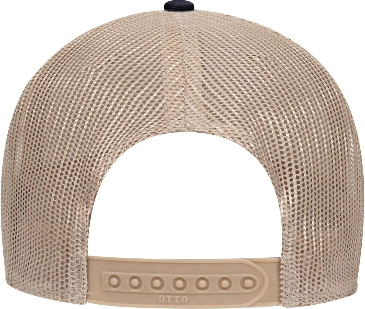 Otto 83-473 6 Panel Low Profile Mesh Back Trucker Cap - Nvy/nvy/kha - 1/2’’ - 7 5/8’’