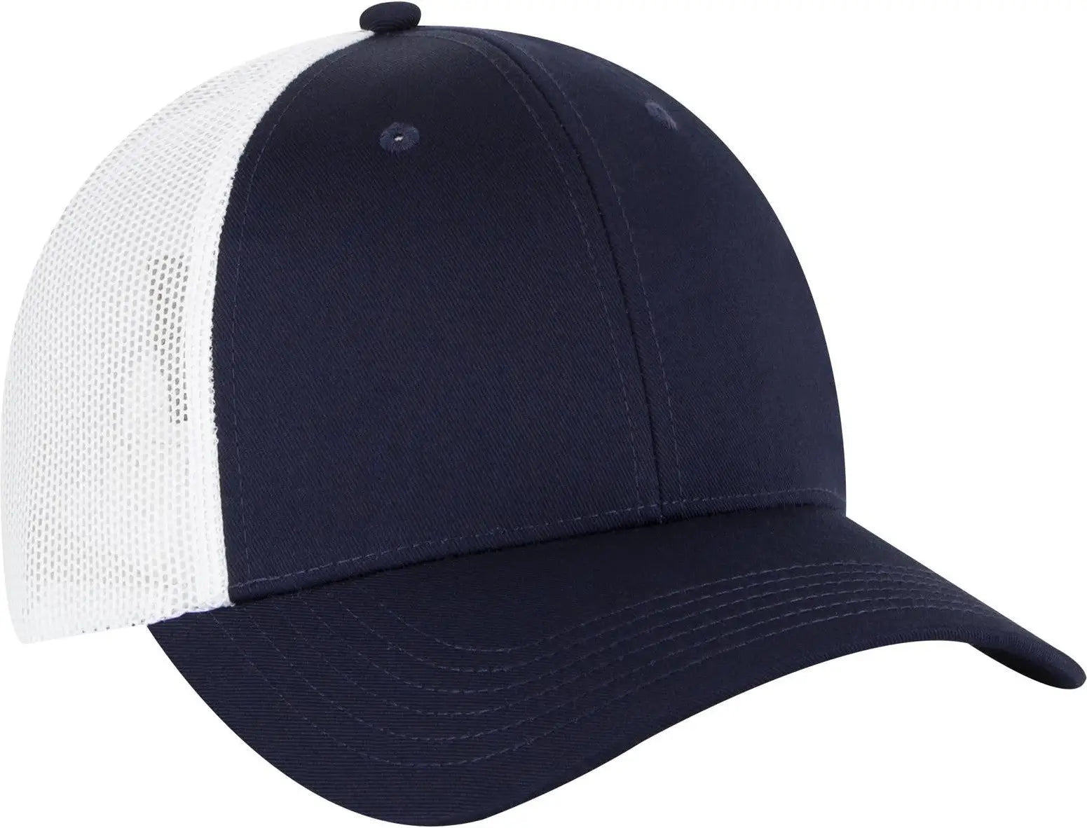 Otto 83-473 6 Panel Low Profile Mesh Back Trucker Cap - Nvy/nvy/wht - 1/2’’ - 7 5/8’’