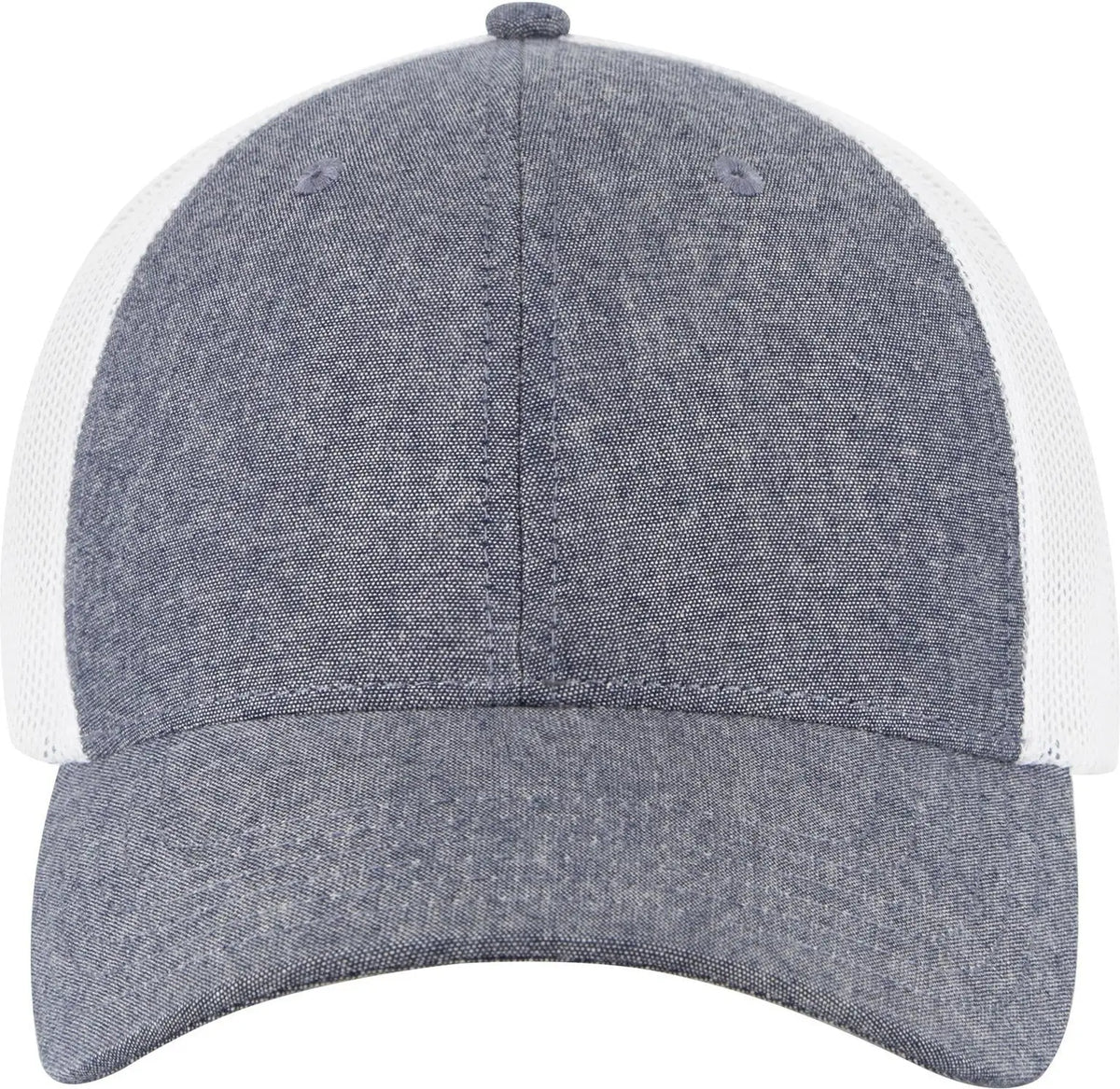 Otto 83-473 6 Panel Low Profile Mesh Back Trucker Cap - Nvy/wht - 1/2’’ - 7 5/8’’