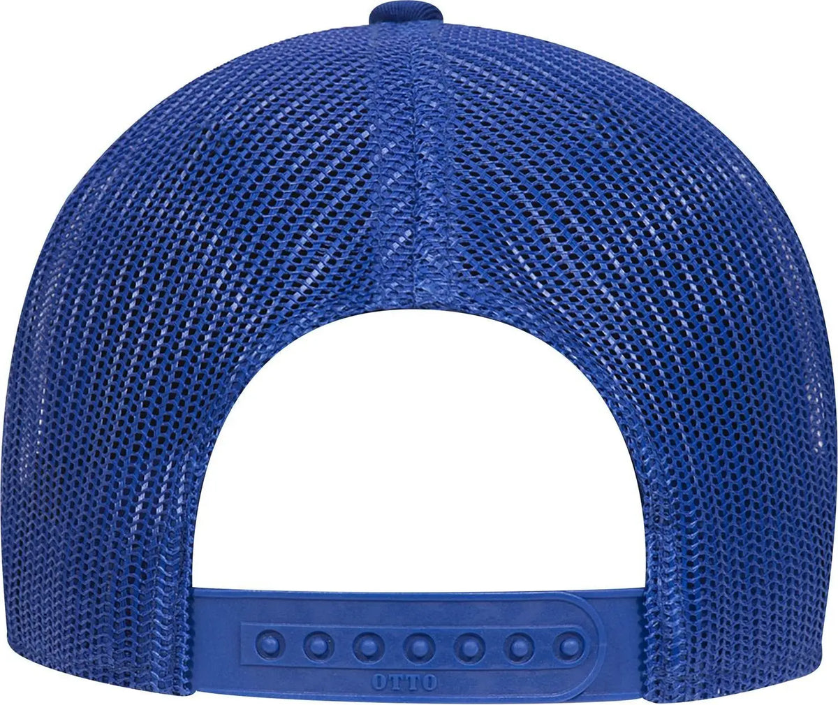 Otto 83-473 6 Panel Low Profile Mesh Back Trucker Cap - Royal