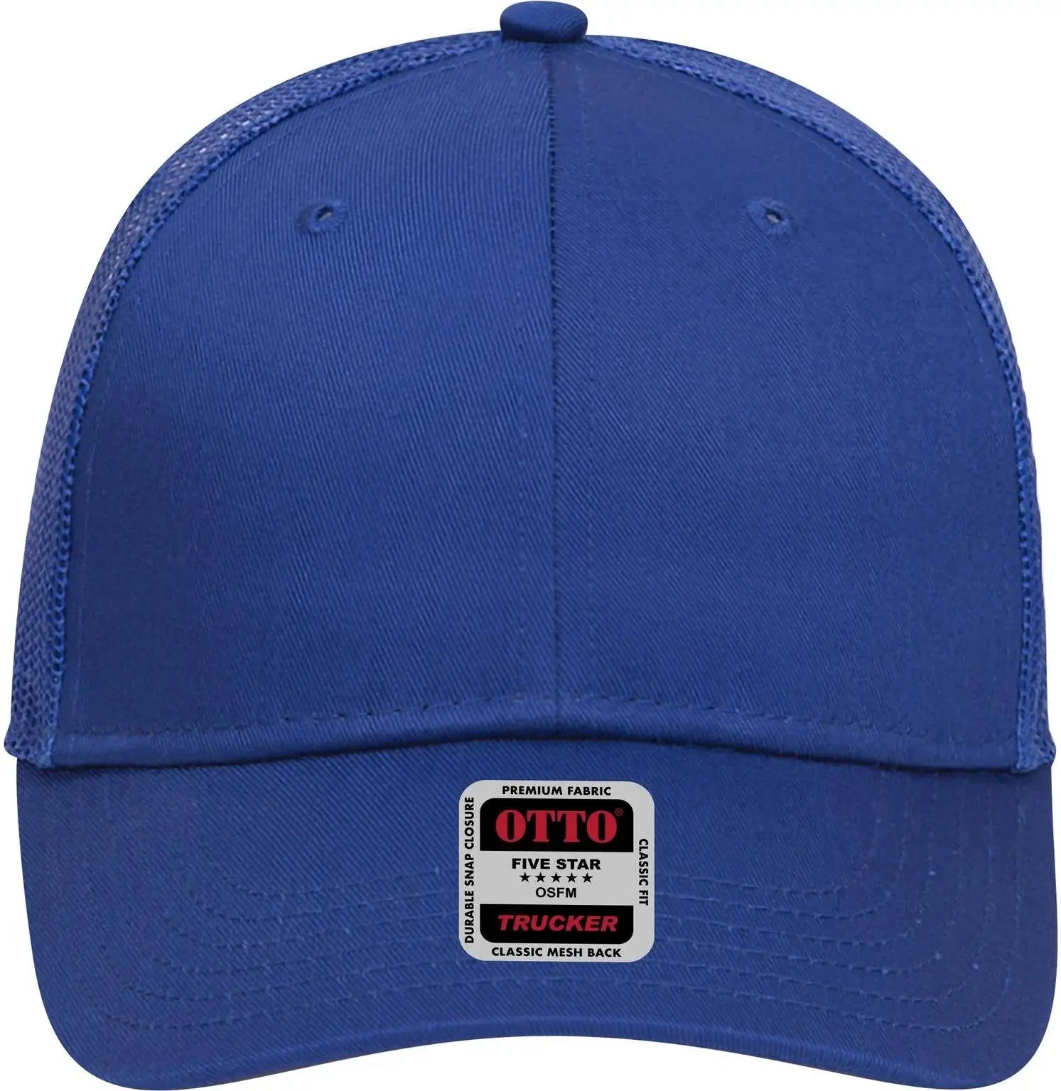 Otto 83-473 6 Panel Low Profile Mesh Back Trucker Cap - Royal