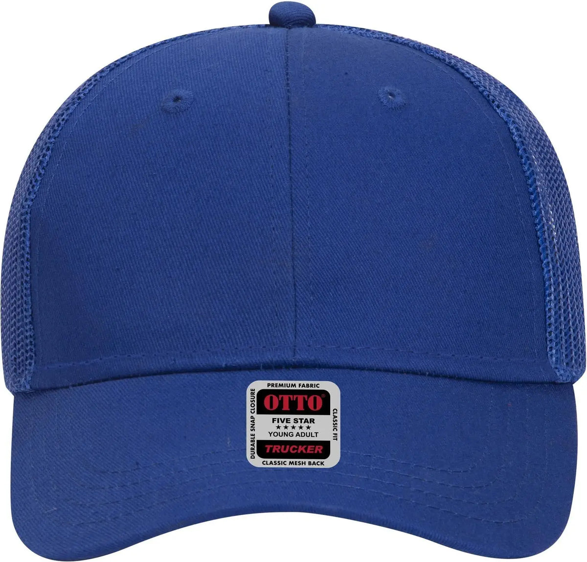 Otto 83-473 6 Panel Low Profile Mesh Back Trucker Cap - Royal
