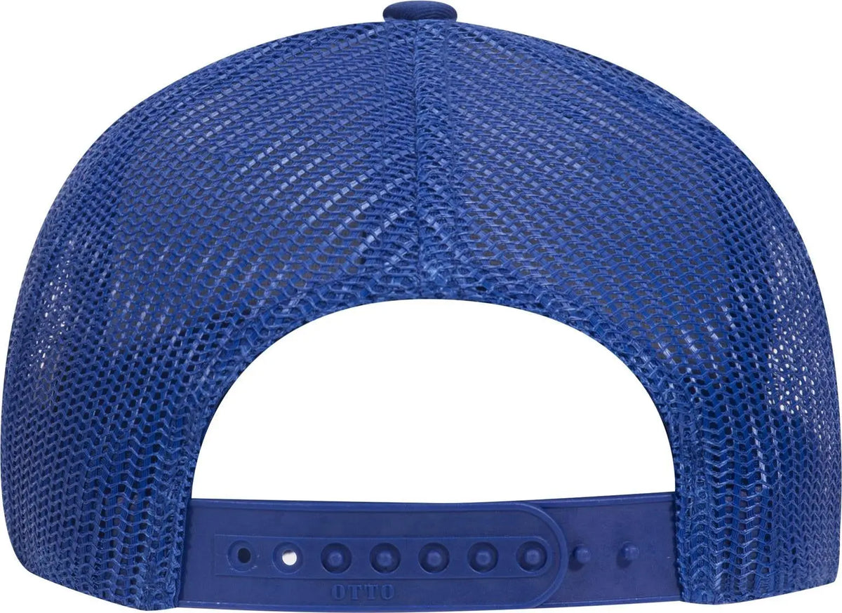 Otto 83-473 6 Panel Low Profile Mesh Back Trucker Cap - Royal