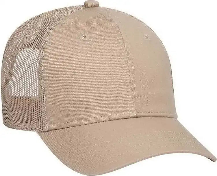 Otto 83 473 Cotton Twill Low Profile Pro Style Mesh Back Cap with 6 Embroidered Eyelets Khaki / one Size Fits Most