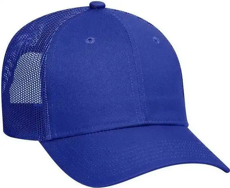 Otto 83-473 Cotton Twill Low Profile Pro Style Mesh Back Cap with 6 Embroidered Eyelets - Royal - one Size Fits Most