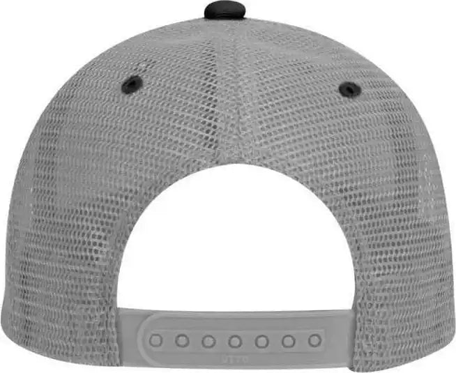 Otto 83-473 Cotton Twill Low Profile Pro Style Mesh Back Cap with 6 Embroidered Eyelets - Black Gray - one Size Fits