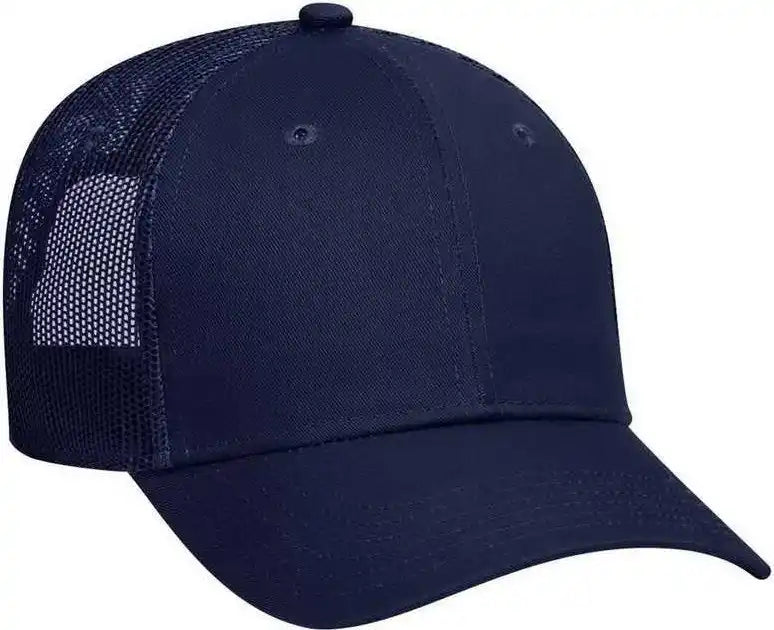 Otto 83 473 Cotton Twill Low Profile Pro Style Mesh Back Cap with 6 Embroidered Eyelets Navy / one Size Fits Most