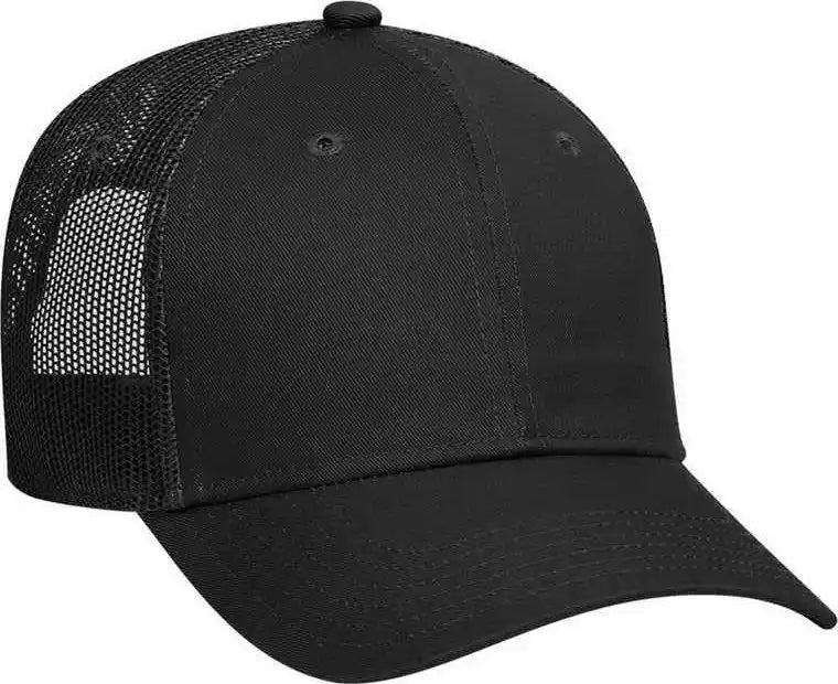 Otto 83 473 Cotton Twill Low Profile Pro Style Mesh Back Cap with 6 Embroidered Eyelets Black / one Size Fits Most