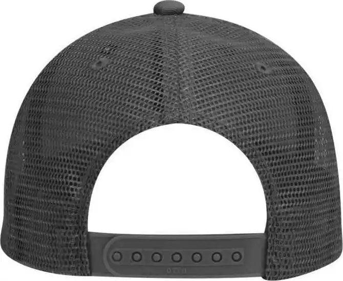 Otto 83-473 Cotton Twill Low Profile Pro Style Mesh Back Cap with 6 Embroidered Eyelets - Charcoal Gray - Dark