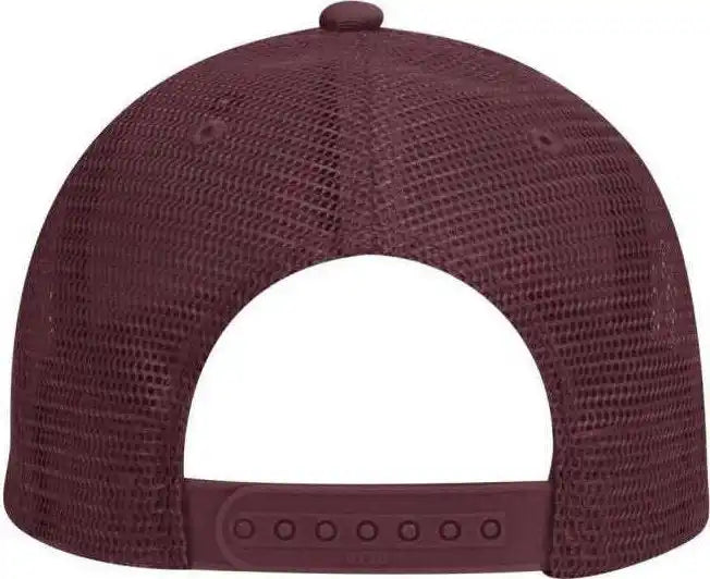 Otto 83-473 Cotton Twill Low Profile Pro Style Mesh Back Cap with 6 Embroidered Eyelets - Maroon - one Size Fits Most