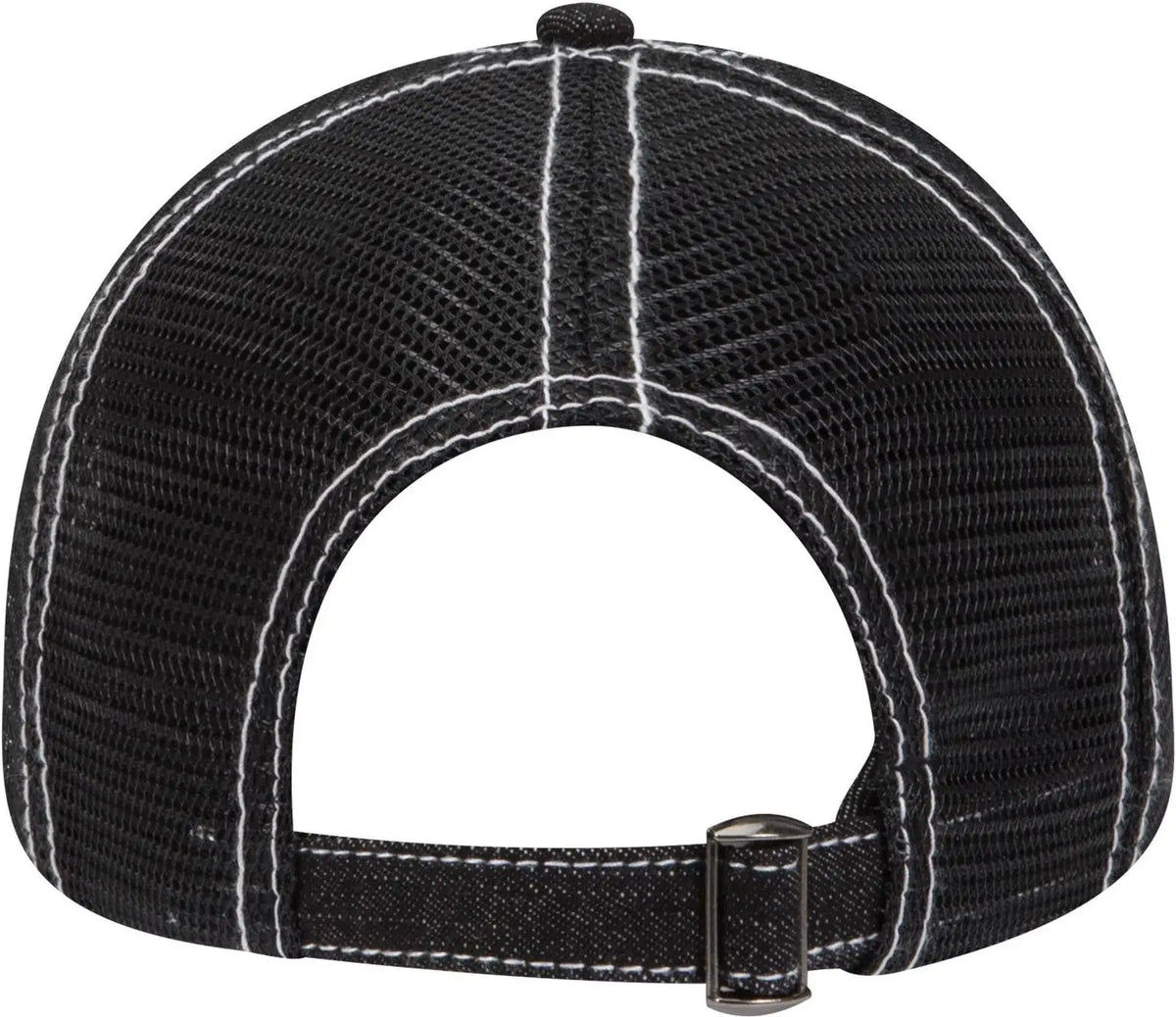 Otto 83-509 6 Panel Low Profile Mesh Back Trucker Cap - Blk/wht - 1/2’’ - 7 5/8’’