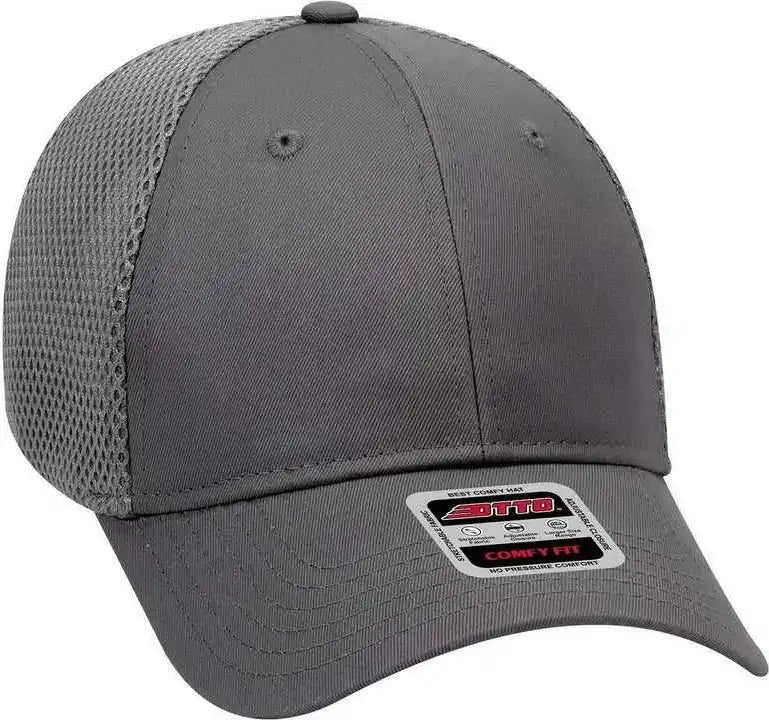 Otto 83-605 Deluxe Cotton Twill Low Profile Air Mesh Back Cap - Charcoal Gray - Dark / one Size Fits Most
