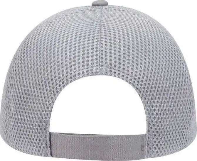 Otto 83-605 Deluxe Cotton Twill Low Profile Air Mesh Back Cap - Gray - one Size Fits Most