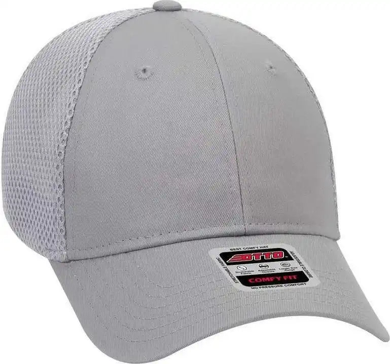 Otto 83-605 Deluxe Cotton Twill Low Profile Air Mesh Back Cap - Gray - one Size Fits Most