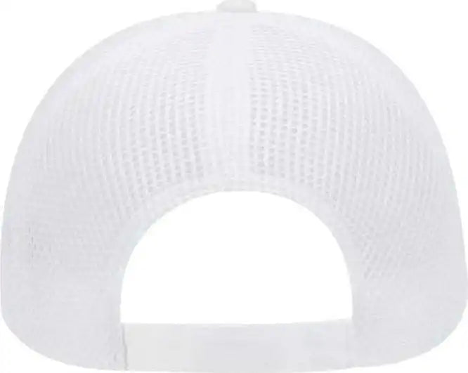 Otto 83-605 Deluxe Cotton Twill Low Profile Air Mesh Back Cap - White - one Size Fits Most