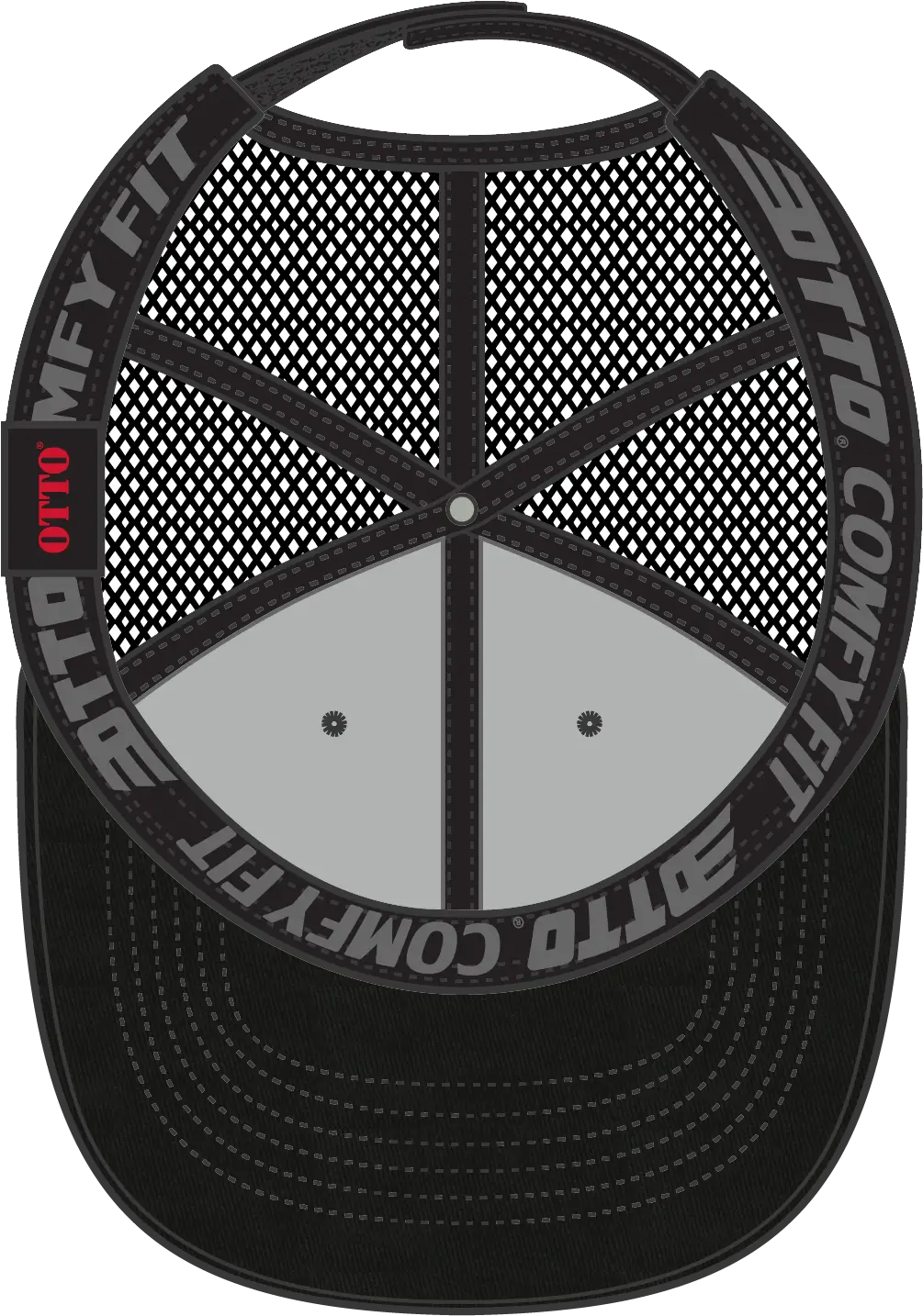 Otto 83-605 ?Otto Comfy Fit’ 6 Panel Low Profile Baseball Cap - Black - 1/2’’ - 7 5/8’’