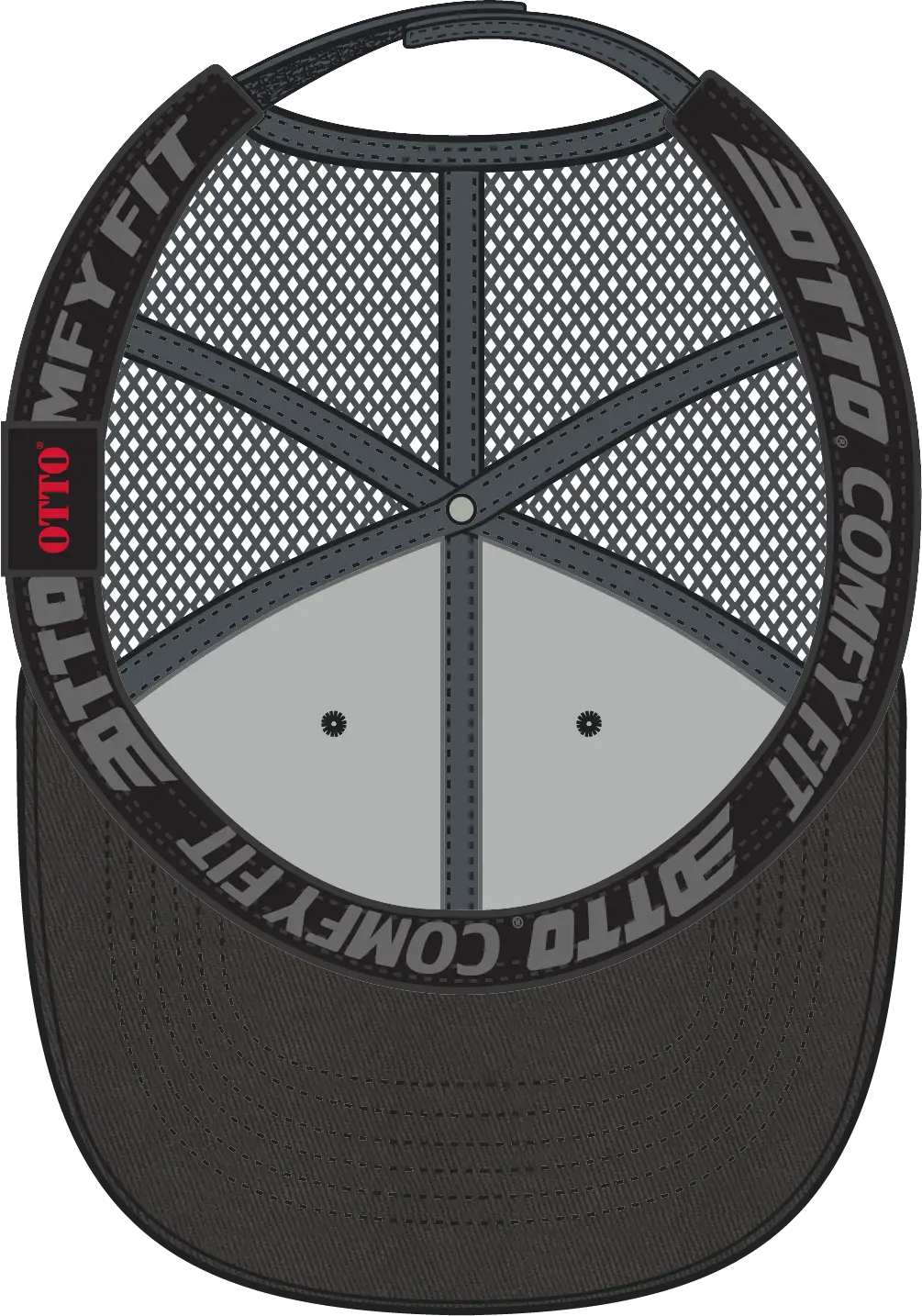 Otto 83-605 ?Otto Comfy Fit’ 6 Panel Low Profile Baseball Cap - Char. Gray - 1/2’’ - 7 5/8’’