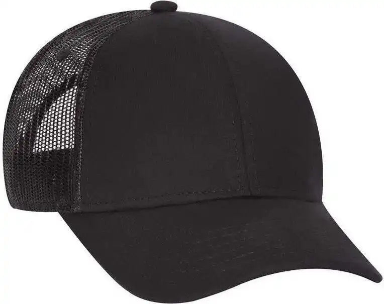 Otto 83-932 Jersey Knit Low Profile Pro Style Mesh Back Cap - Black - one Size Fits Most