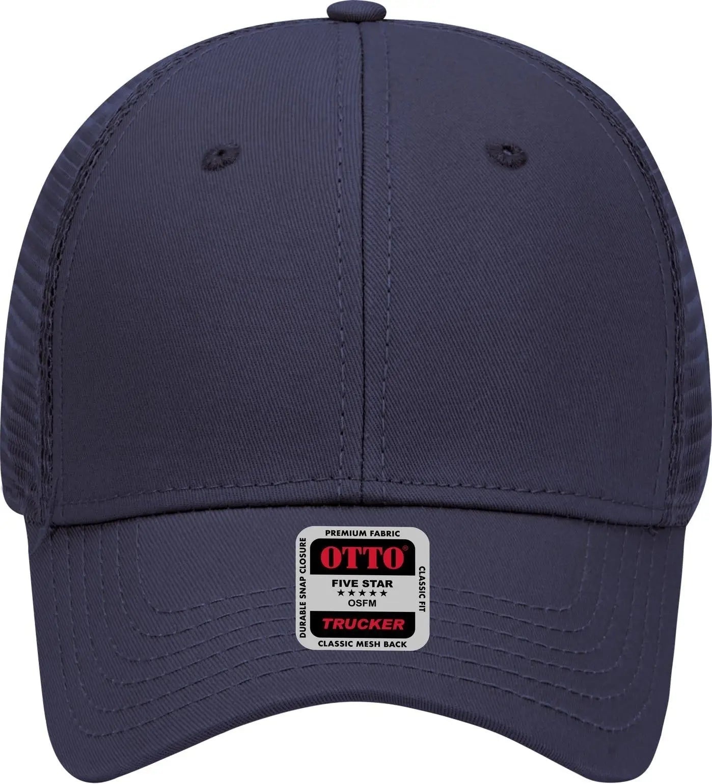 Otto 83-942 6 Panel Low Profile Mesh Back Trucker Cap - Navy - 1/2’’ - 7 5/8’’