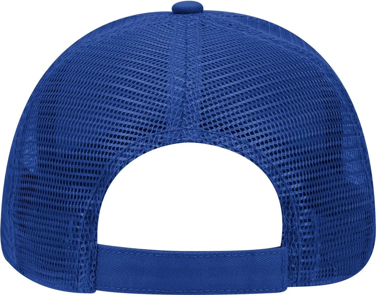 Otto 83-942 6 Panel Low Profile Mesh Back Trucker Cap - Royal - 1/2’’ - 7 5/8’’