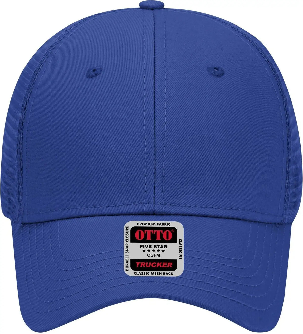 Otto 83-942 6 Panel Low Profile Mesh Back Trucker Cap - Royal - 1/2’’ - 7 5/8’’