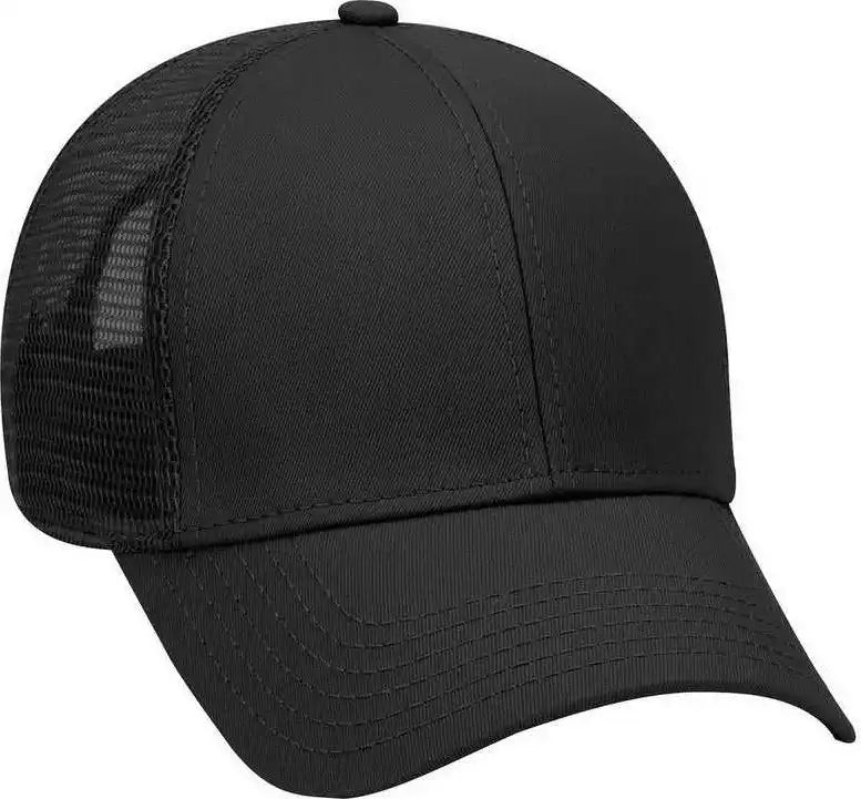 Otto 83-942 Superior Cotton Twill Low Profile Pro Style Mesh Back Cap - Black - one Size Fits Most