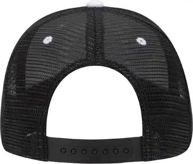 Otto 84-482 Brushed Bull Denim Sandwich Visor Low Profile Pro Style Mesh Back Structured Firm Front Panel Cap - Black