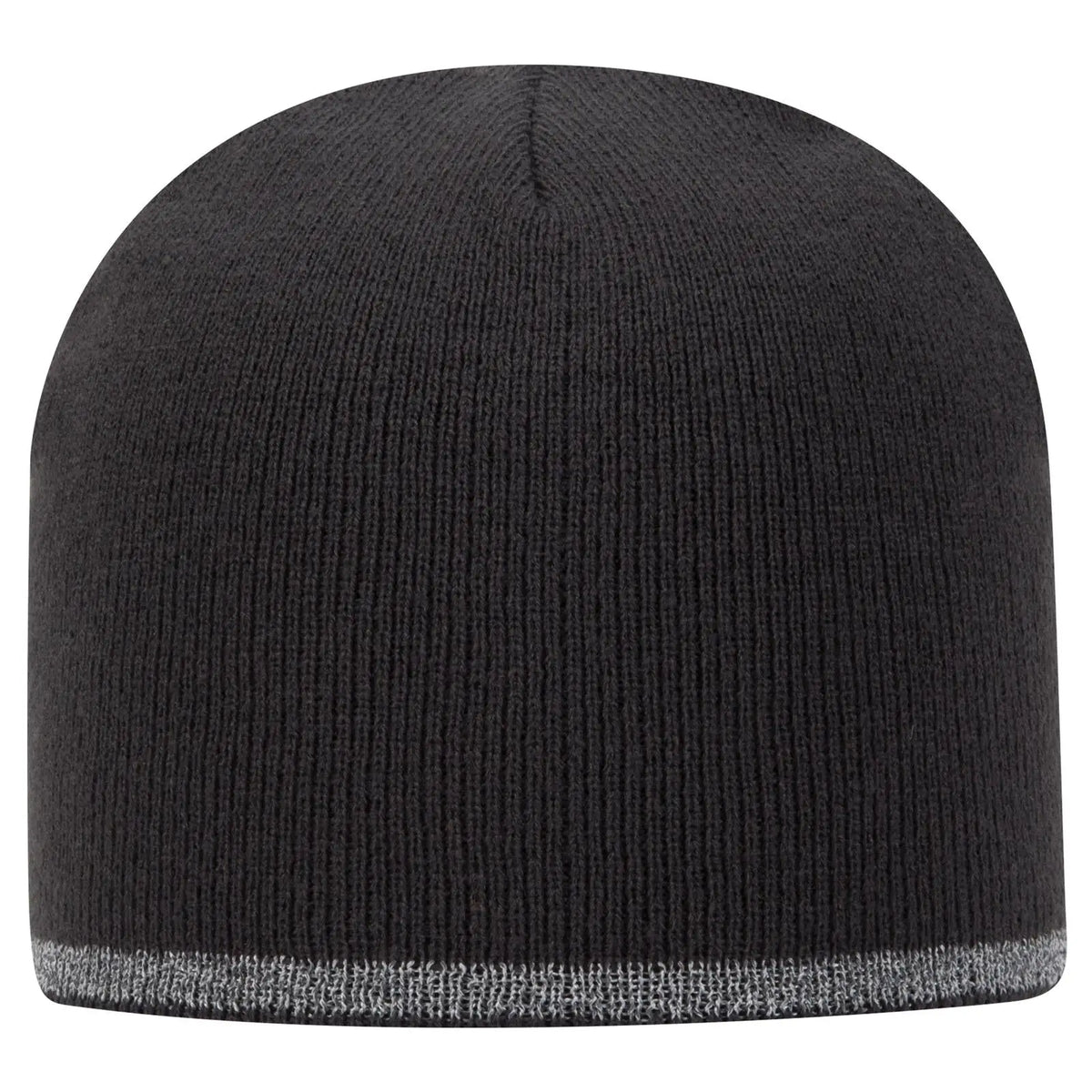 Otto 91-1237 9’’ Classic Knit Beanie W/ Reflective Stripe - Char. Gray - 6 1/2’’ - 7 5/8’’
