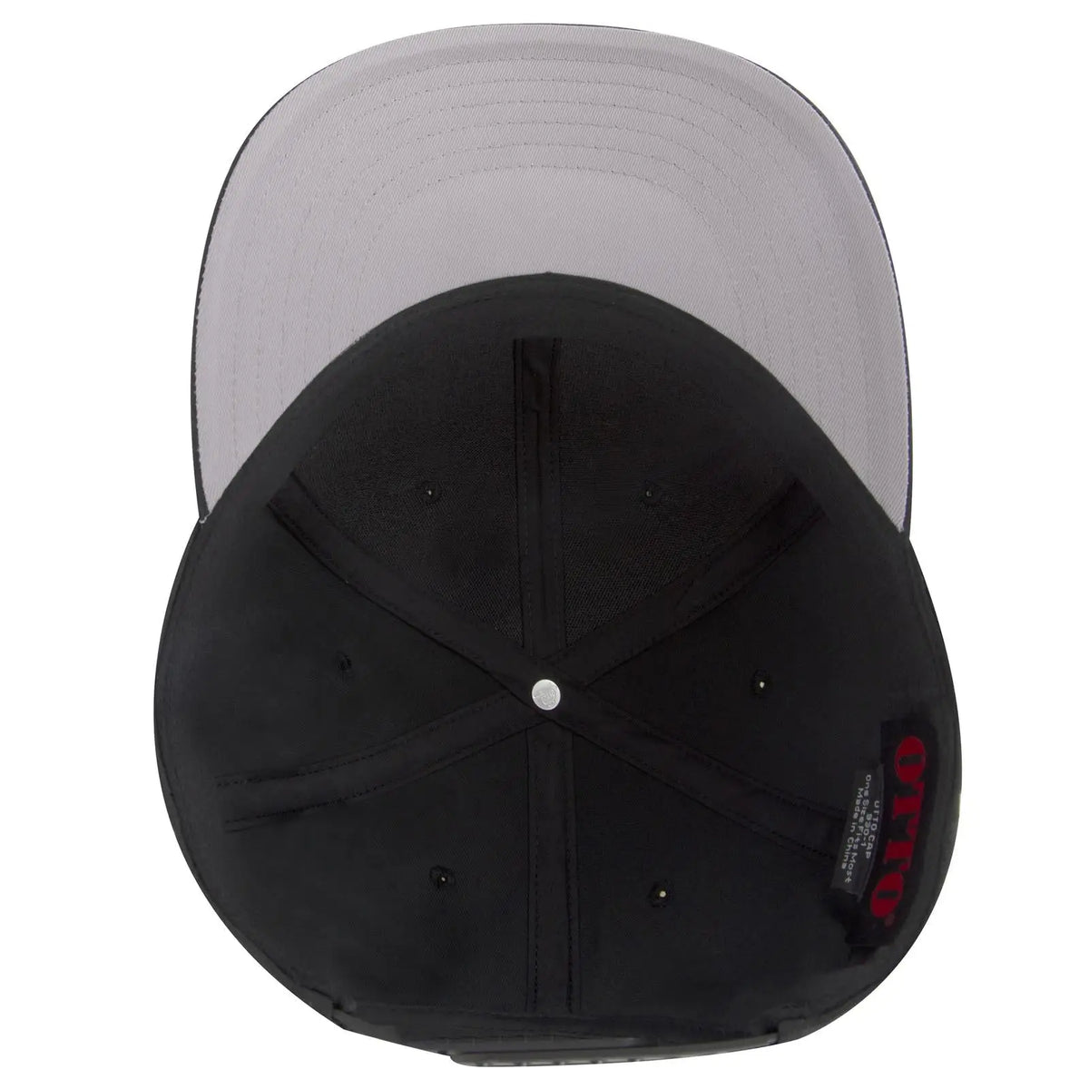 Otto 930-1 6 Panel Pro Style Baseball Cap - Black - 7 3/8’’ - 5/8’’
