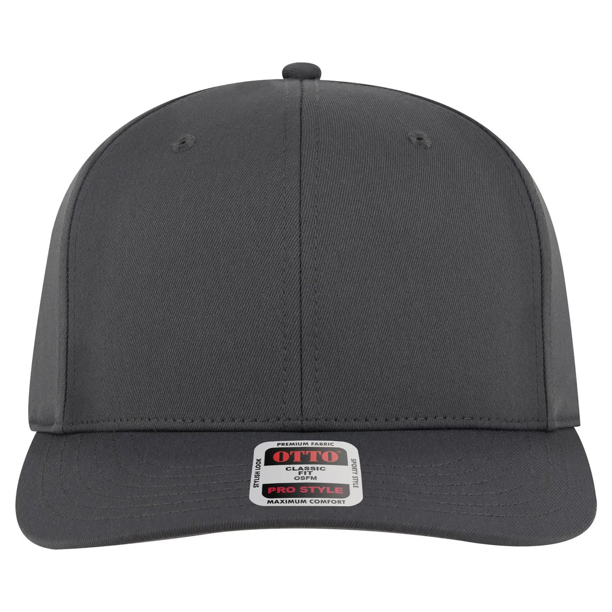 Otto 930-1 6 Panel Pro Style Baseball Cap - Char. Gray - 7 3/8’’ - 5/8’’